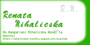 renata mihalicska business card